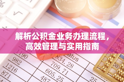 翔安解析公积金业务办理流程，高效管理与实用指南